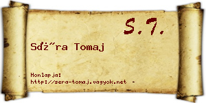 Séra Tomaj névjegykártya