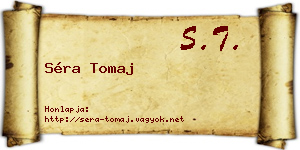 Séra Tomaj névjegykártya